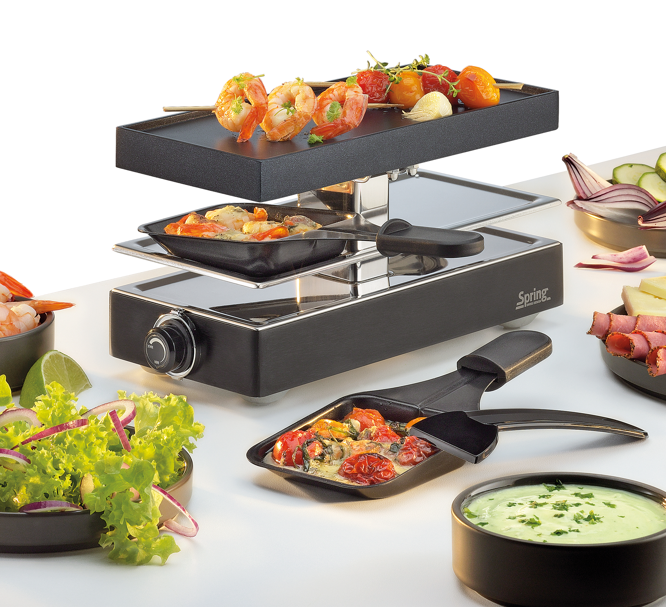 RACLETTE - Raclette2 CLASSIC, Alugrillplatte schwarz 